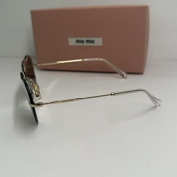 New - Miu Miu™ Core Collection MU 62US ZVN1C0 58 - Pale Gold